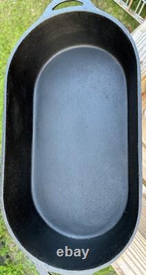 Cabela's Cast Iron Roaster with Lid Dutch Oven Pan Skillet Fire Cooking Seasoned