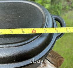 Cabela's Cast Iron Roaster with Lid Dutch Oven Pan Skillet Fire Cooking Seasoned