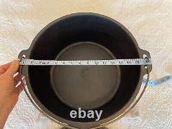 Cajun Classic Mamou LA Cast Iron Dutch Oven & Lid 16 QT Restored Seasoned HUGE