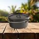 Camp Dutch Oven Iron Metal Handle Use In The Oven Cookware With Lid For Stewing