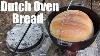 Campfire Cooking Dutch Oven Bread With Bacon Wrapped Halloumi Cheese Cast Iron Cooking