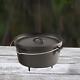 Camping Dutch Oven Iron Use In The Oven Metal Handle With Lid Cookware For Bbq