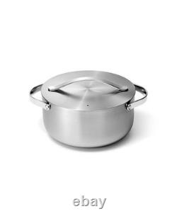 Caraway Stainless Steel Dutch Oven (6.5 Qt) withLid 5-Ply Stainless Steel