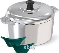 Cast Aluminum Dutch Oven with Lid 5 Quart Lightweight Cookware Pot with Silico