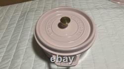 Cast Iron 4 qt, Round, Dutch Oven, Pink Peony