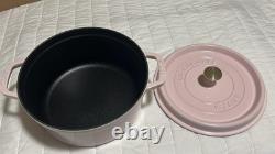 Cast Iron 4 qt, Round, Dutch Oven, Pink Peony