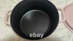 Cast Iron 4 qt Round Dutch Oven Pink Peony