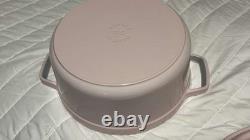 Cast Iron 4 qt, Round, Dutch Oven, Pink Peony