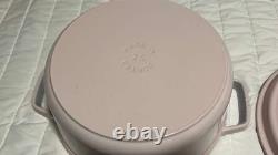 Cast Iron 4 qt, Round, Dutch Oven, Pink Peony