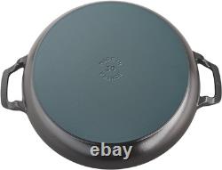 Cast Iron Braiser with Glass Lid, Dutch Oven, 3.5-Quart, Serves 3-4, Made in Fra