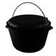 Cast Iron Camping Cauldron 8l With Lid Pan, Dutch Oven Pot 4.4mm Thickess