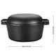 Cast Iron Casserole Pot Pan Cooking Camping Stew Dutch Oven Stockpot Lid Grill