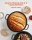 Cast Iron Dutch Oven, 2-in-1 Pre-seasoned Pot With Skillet Lid, 5qt Cookware Pan