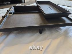 Cast Iron Dutch Oven Camp Roaster Griddle with Lid 20x17 30 Lbs