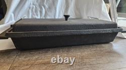 Cast Iron Dutch Oven Camp Roaster Griddle with Lid 20x17 30 Lbs