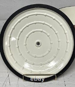 Cast Iron Dutch Oven Cottage Collection With Lid Enameled Pink Brown 8.5x 4.75