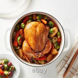 Cast Iron Dutch Oven Pot with Lid, Enameled, Round, Dual Handles, Heavy-Duty, La
