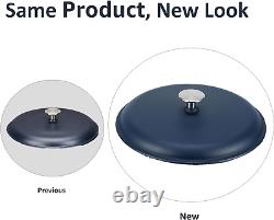 Cast Iron Dutch Oven Pot with Lid, Enameled, Round, Dual Handles, Heavy-Duty, Me