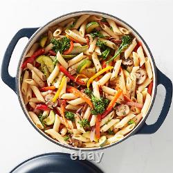 Cast Iron Dutch Oven Pot with Lid, Enameled, Round, Dual Handles, Heavy-Duty, Me