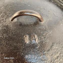 Cast Iron Dutch Oven With Lid & Handle Size 14 For Camping Or Cooking