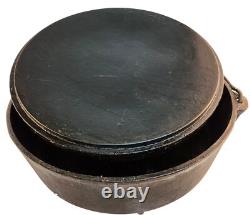 Cast Iron Dutch Oven With Lid & Handle Size 14 For Camping Or Cooking