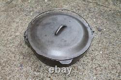 Cast Iron Dutch Oven withNo Drip Lid No. 12 USA Made