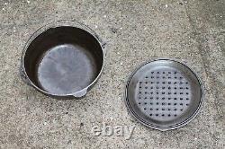 Cast Iron Dutch Oven withNo Drip Lid No. 12 USA Made
