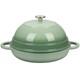 Cast Iron Enameled Dutch Oven Pot With Lid For Bread Baking 6 Quart Green