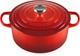 Cast Iron Round Dutch Oven, Size 5.5 Qt, In Red/cerise, New, By Le Creuset