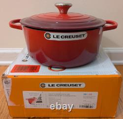 Cast Iron Round Dutch Oven, Size 5.5 Qt, In Red/Cerise, New, By Le Creuset