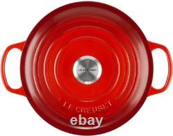 Cast Iron Round Dutch Oven, Size 5.5 Qt, In Red/Cerise, New, By Le Creuset