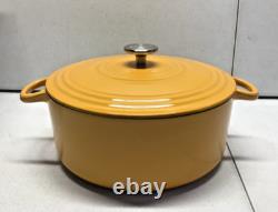 Chantal Cast Iron Dutch Oven, 7 qt, US Formulated Premium Enamel, Marigold