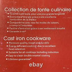 Chasseur 2.5 qt. Round Dutch Oven Black Enameled Cast-iron Cocottes France 20cm