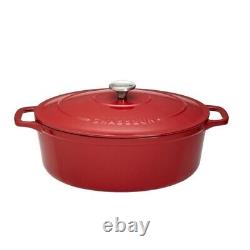 Chasseur 6.25 qt. Oval Dutch Oven Red Enameled Cast-iron Cocottes France 31cm