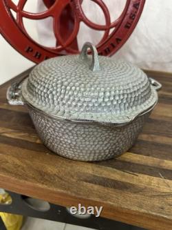 Chicago Hardware Foundry CHF Cast Iron Hammered Plated Dutch Oven With Lid