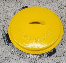 Classic Cajun LSU Cast Iron Dutch Oven Purple Gold Pot w Lid Louisiana 12 Quart