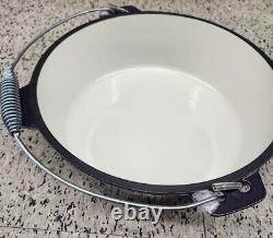 Classic Cajun LSU Cast Iron Dutch Oven Purple Gold Pot w Lid Louisiana 12 Quart