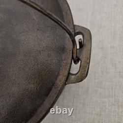 Classic Cast Iron Dutch Oven Pot with Drip Lid & Handle-Roaster Camping Vintage