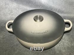 Classic Le Creuset No. 26 Enamel Dutch Oven Rare Grey 4.25 Qt & Lid 10.75 Cast