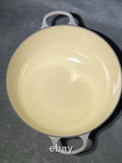 Classic Le Creuset No. 26 Enamel Dutch Oven Rare Grey 4.25 Qt & Lid 10.75 Cast
