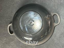 Classic Le Creuset No. 26 Enamel Dutch Oven Rare Grey 4.25 Qt & Lid 10.75 Cast