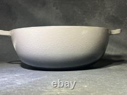 Classic Le Creuset No. 26 Enamel Dutch Oven Rare Grey 4.25 Qt & Lid 10.75 Cast