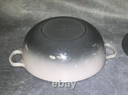 Classic Le Creuset No. 26 Enamel Dutch Oven Rare Grey 4.25 Qt & Lid 10.75 Cast