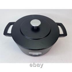 Combekk Dutch Oven Rails Black Cast Iron Roaster Lid Thermometer 24cm EUC