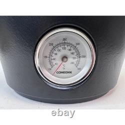 Combekk Dutch Oven Rails Black Cast Iron Roaster Lid Thermometer 24cm EUC
