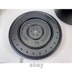 Combekk Dutch Oven Rails Black Cast Iron Roaster Lid Thermometer 24cm EUC