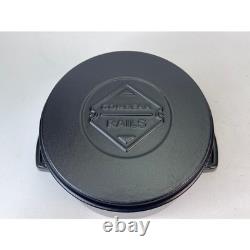 Combekk Dutch Oven Rails Black Cast Iron Roaster Lid Thermometer 24cm EUC
