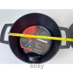 Combekk Dutch Oven Rails Black Cast Iron Roaster Lid Thermometer 24cm EUC