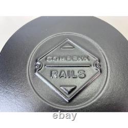 Combekk Dutch Oven Rails Black Cast Iron Roaster Lid Thermometer 24cm EUC