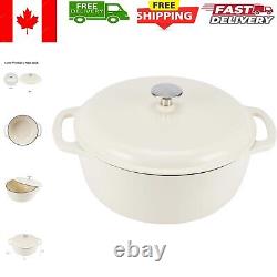 Compact 4.3-Quart Enameled Dutch Oven with Lid Perfect for Sauces & Sides
